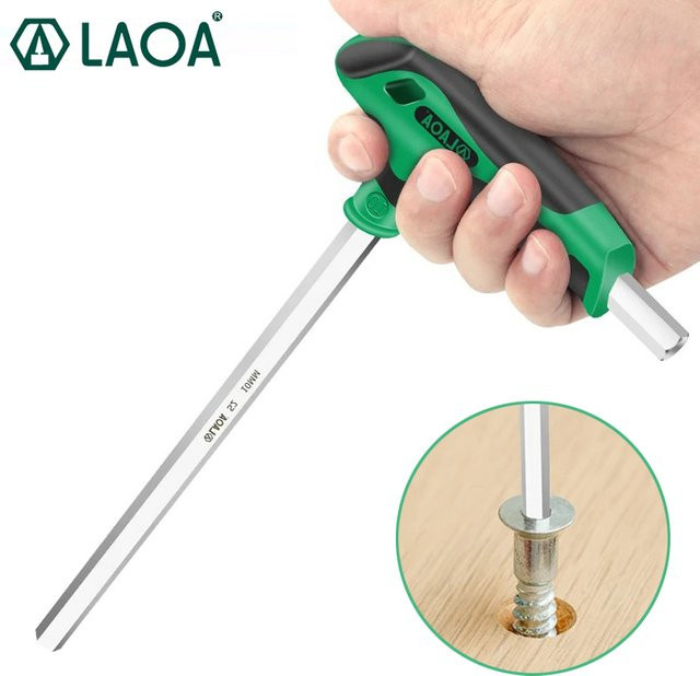 LAOA Sechskantschlüssel Set aus gehärtetem S2-Stahl in Grün mit den Größen 2, 2,5, 3, 4, 5, 6, 8 und 10 mm - Bild 1