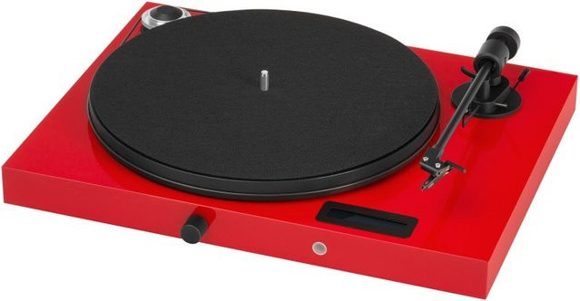 Pro-Ject Juke Box E Bluetooth Plattenspieler mit Ortofon OM 5E Tonabnehmer in Rot - Bild 1