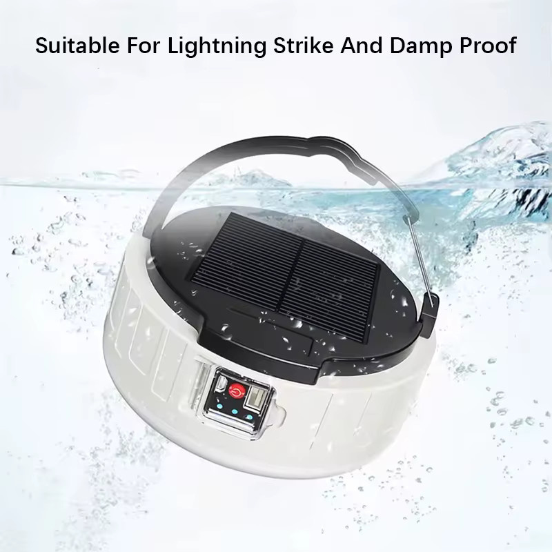 Shenzhi Tech Solar-Campinglaterne mit USB-Aufladung als tragbare Notbeleuchtung in Schwarz - Bild 6