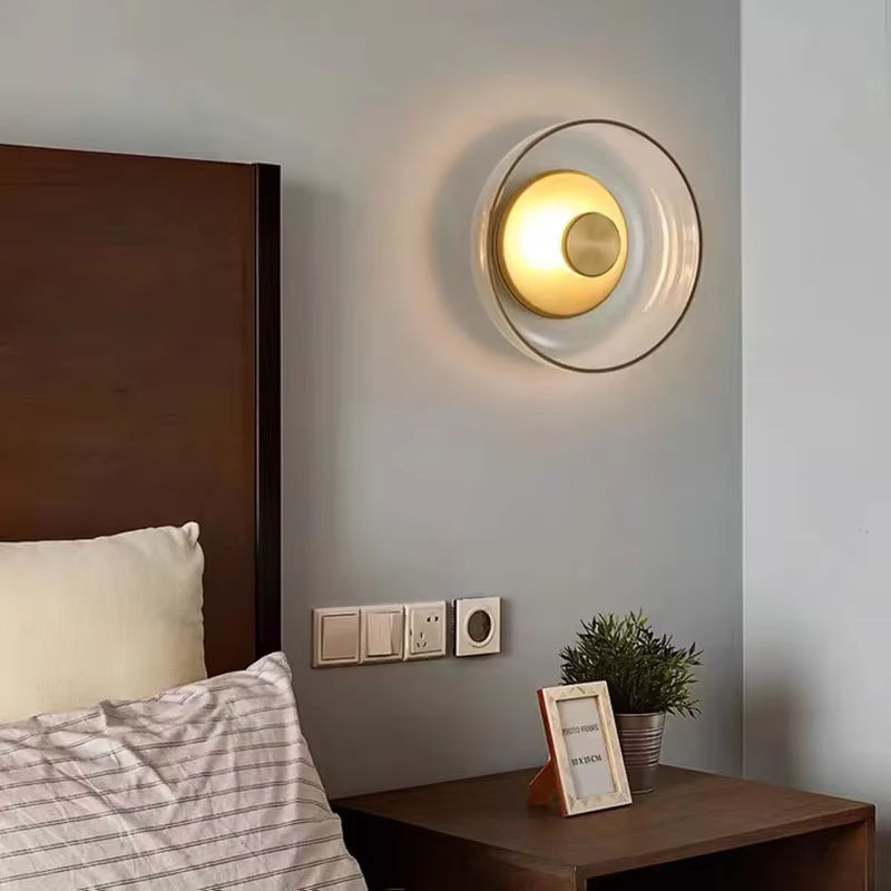 CETANT Nordic LED Wandleuchter aus Glas in Transparent und Gold/Messing mit runden Glaskugeln - Bild 3