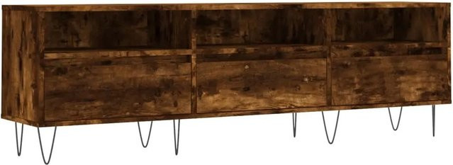 vidaXL TV-Schrank in Räuchereiche, Farbe Braun, B/T/H: 150 x 30 x 44,5 cm - Bild 1