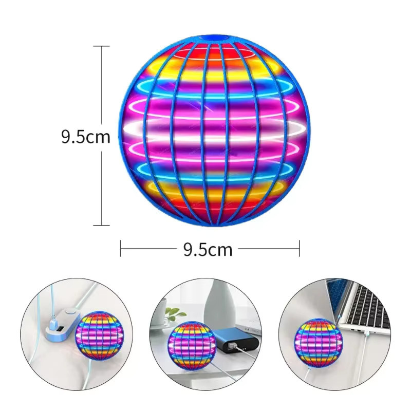 Kosmos, KI-gesteuerter Fliegender Ball, Farb-LED-Kosmosball, 360 ° rotierender Schwebeball - Bild 6