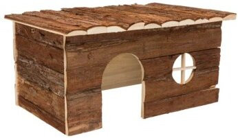 Trixie Haus Jerrik Kleintierhöhle aus unbehandeltem Holz in Braun - Bild 1