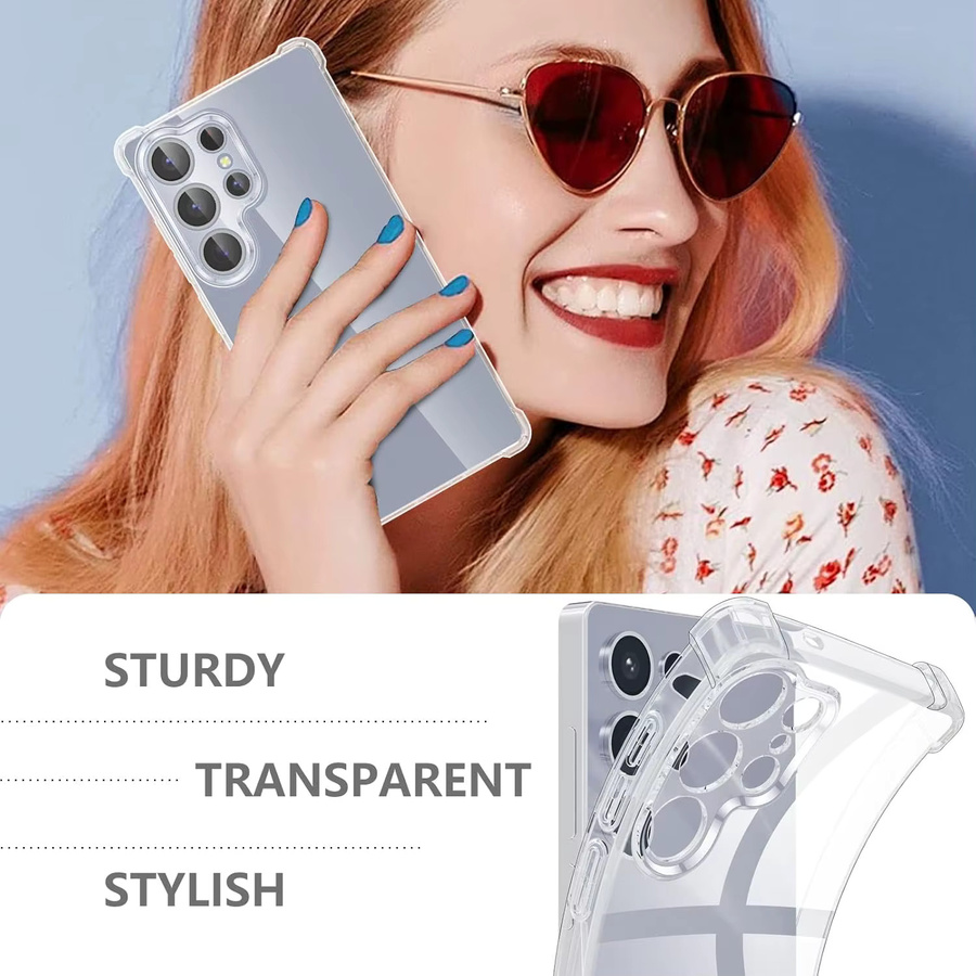 Stoßfeste transparente Schutzhülle für Samsung Galaxy Modelle S25 Edge S24 Ultra S23 FE S22 Plus S21 A55 5G A54 A35 A25 A15 - Bild 2