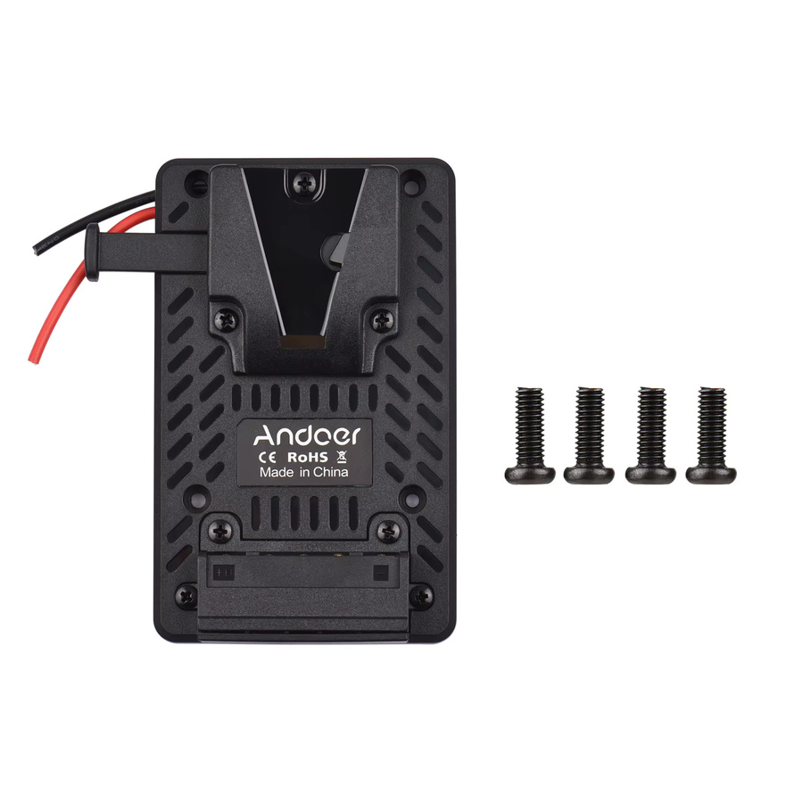 Andoer V-Lock Akku mit Rucksack-Plattenadapter und Schnellverschluss-Design in Schwarz, Ersatz für Sony V-Mount-Akkus - Bild 2