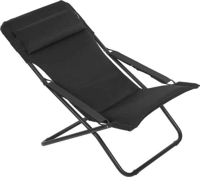 Lafuma Mobilier Liegestuhl Transabed AC AirComfort mit verstellbarer Kopfstütze und Armlehnen aus Stahl und Textilene - Bild 1