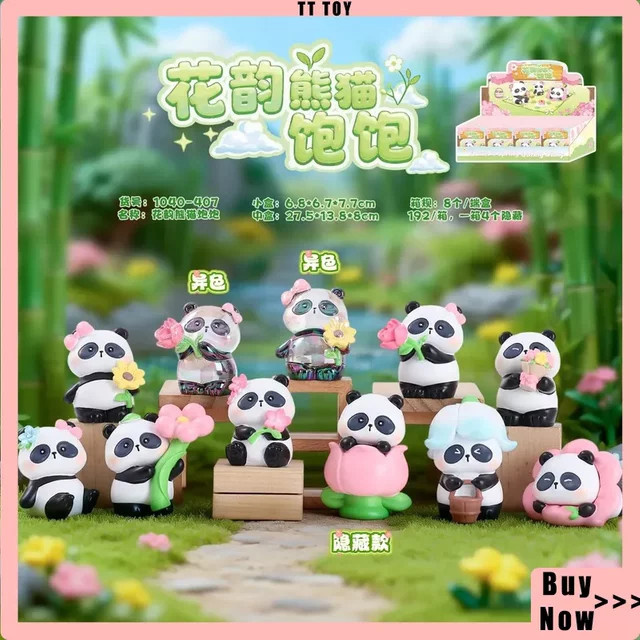 52TOYS Blumen-Rhyme Panda Baobao Serie, Mini-Panda-Puppe, Einzelfigur - Bild 1