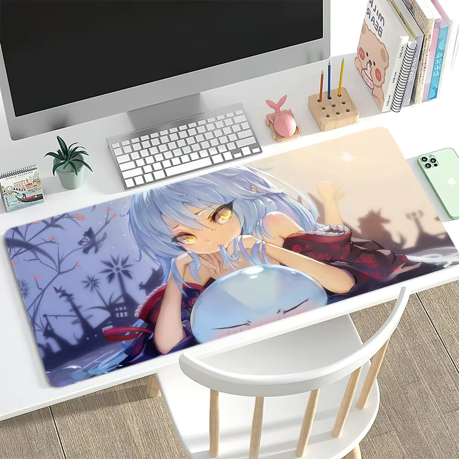 R-Rimuru Anime That Time I Got Reincarnated as a Slime Mauspad in Multicolour, große rutschfeste Schreibtischunterlage für PC und Büro - Bild 4