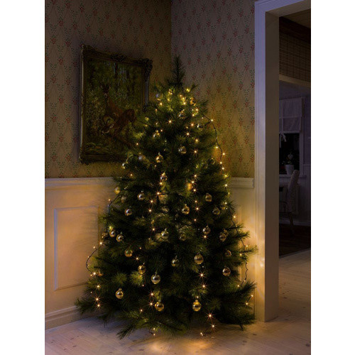 Konstsmide LED-Baummantel in Grün mit warmweißen Lichtern und Bernstein-Effekt aus Kunststoff - Bild 2