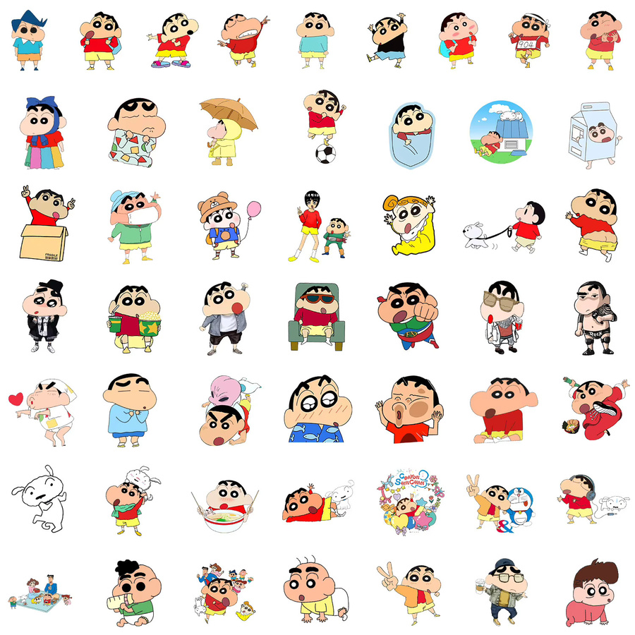 Keeppley Cartoon Crayon Shin-chan Aufkleber, 60-teiliges Set - Bild 3