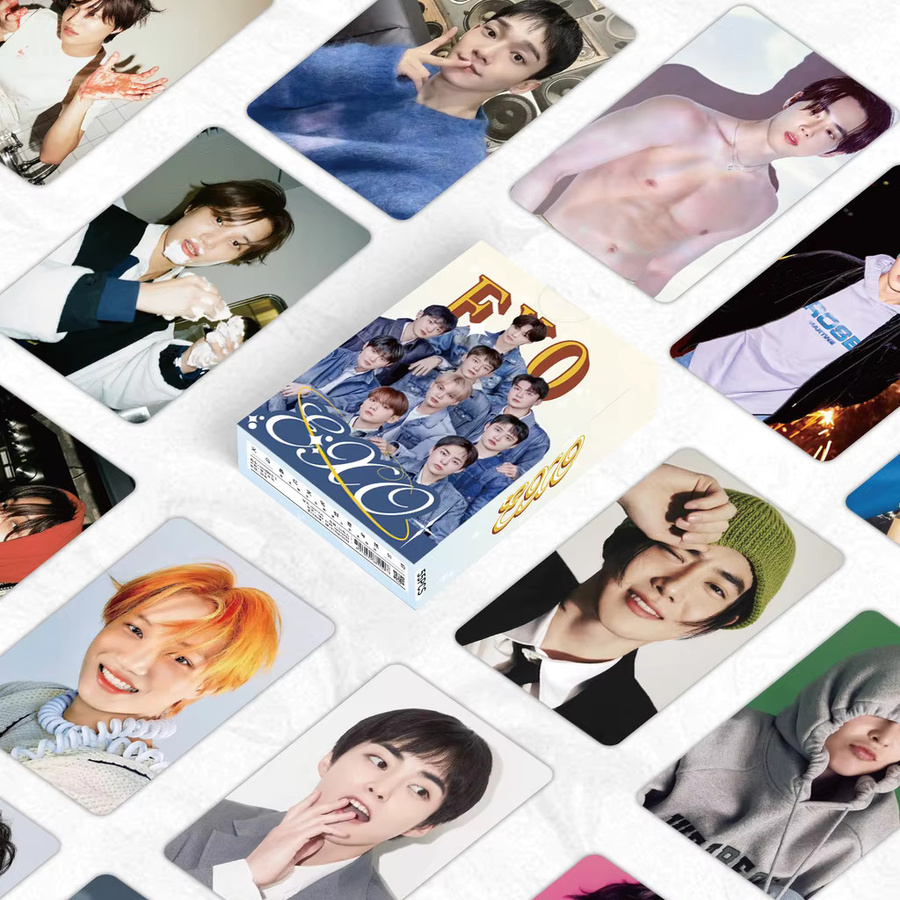 EXO Kpop Boy Band Lomo-Karten Set mit 55 doppelseitig bedruckten Fotokarten und Postkarten in Multicolour - Bild 4