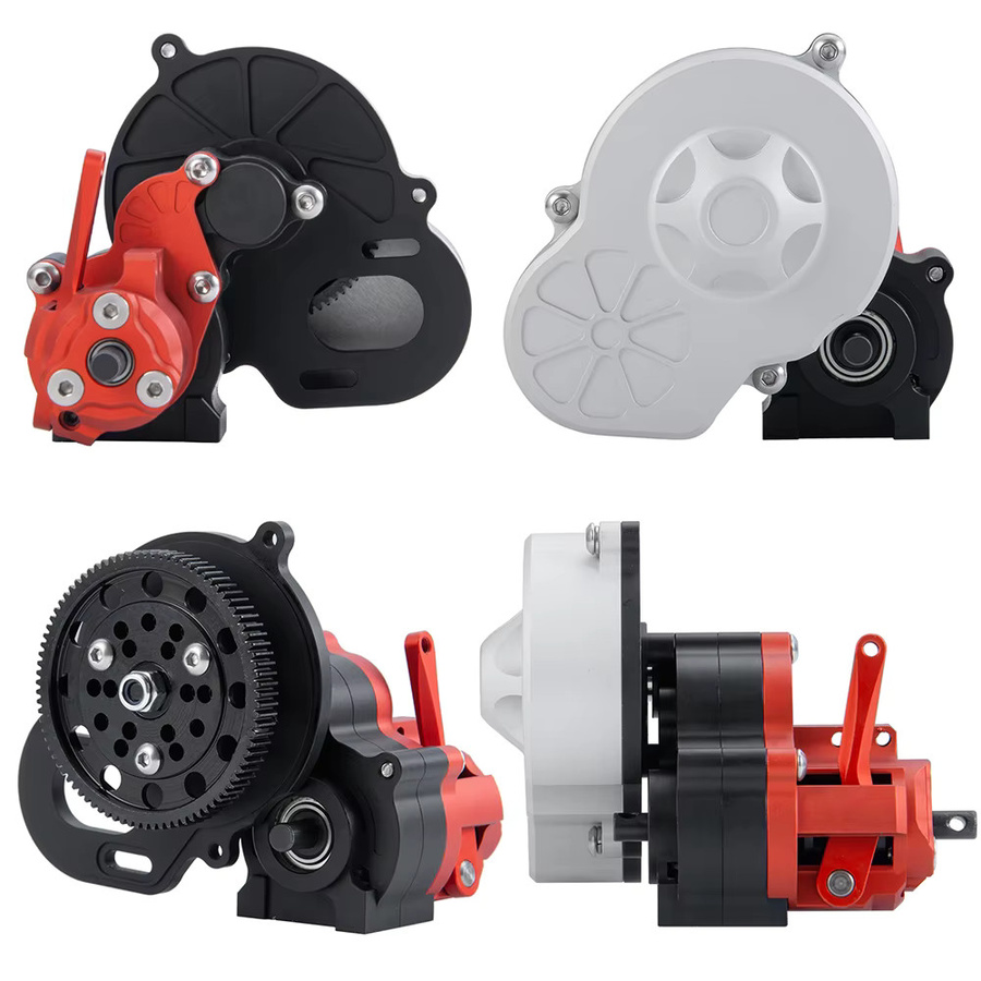 AXSPEED Getriebebox Metall, Komplettes Getriebe mit Dig Gear Schutzhülle, 1/10 RC Crawler Axial SCX10 AX10 Wraith - Bild 3