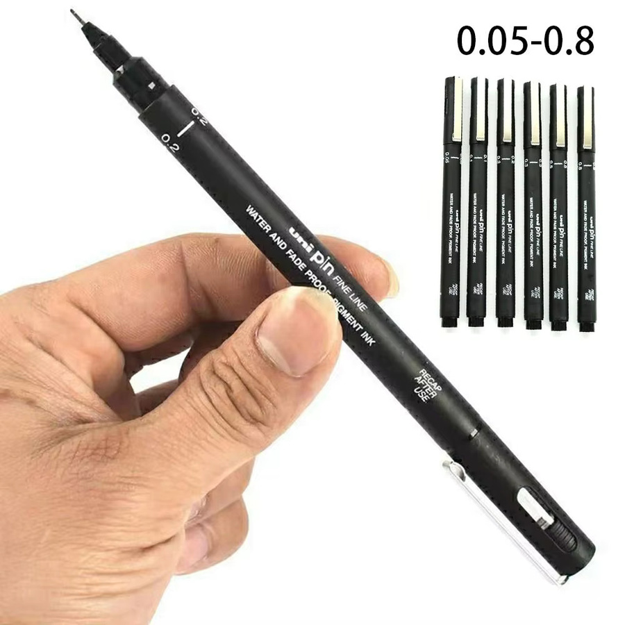 Fineliner Zeichenstift mit schwarzer Tinte für Kunst, Skizzen und Zeichnungen - Bild 6