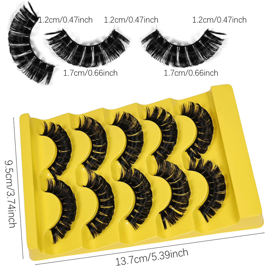 BLL.cf Falsche Wimpern DD Russische 3D Flauschige, 2 Pack, Unisex - Bild 4
