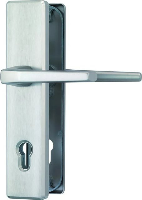 ABUS Schutzbeschlag KLN314 beidseitig mit Drücker in Aluminium und Stahl, Farbe: Silber/Aluminium matt - Bild 1