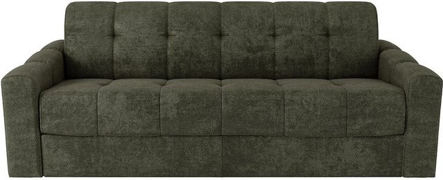 Vente-unique Schlafsofa Darielo in Khaki Grün mit Stoffbezug und Schaumstofffüllung, Breite: 210 cm - Bild 1
