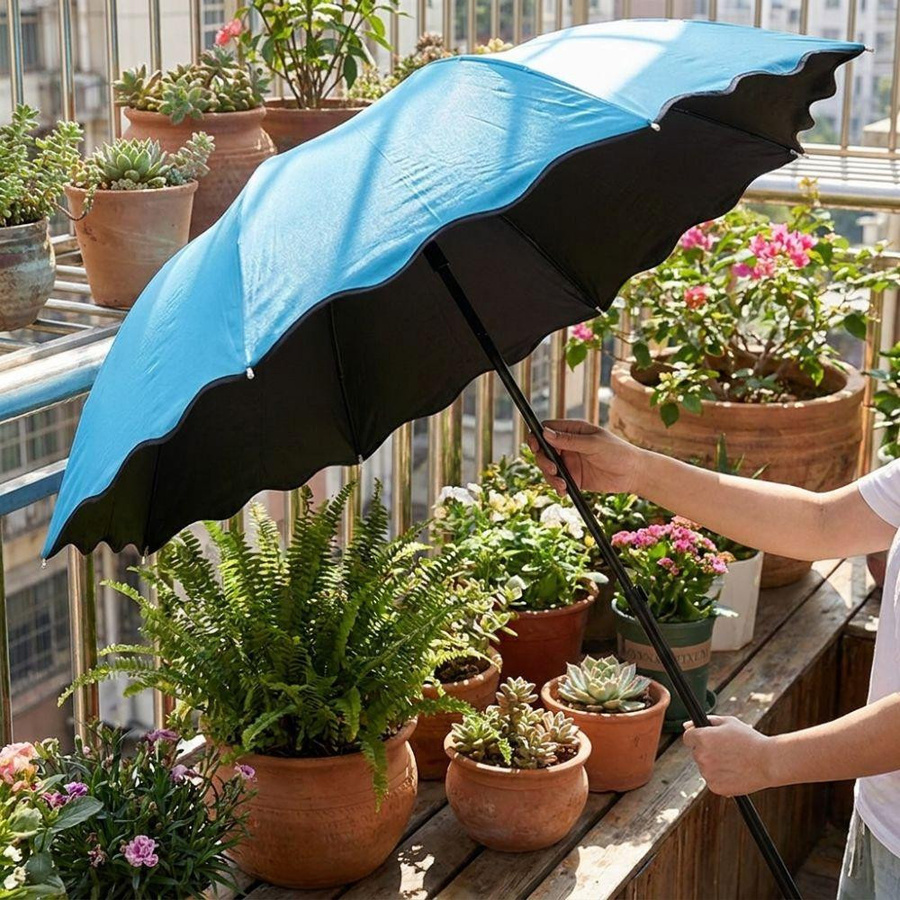 Kanisa Pflanzenschirm als Pflanzensonnenschutz für Garten und Balkon in Rosa, Höhe: 95 cm - Bild 1