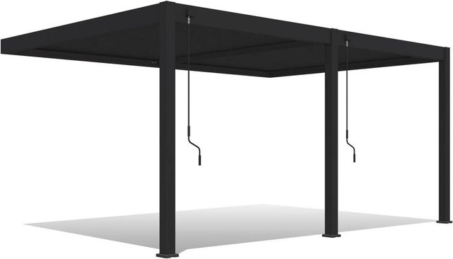 Weide Deluxe Aluminium Pavillon Wand Pergola mit Lamellendach in Anthrazit B/T: 530 x 360 cm - Bild 1