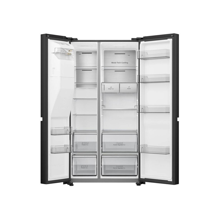 Hisense Side-by-Side Kühlschrank RS818N4TFE in Schwarz, B/H/T: 91 x 179 x 73 cm - Bild 3