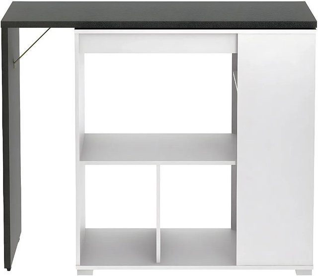 Vente-unique Barmöbel Saturne in Grau und Weiß, Höhe: 172 cm, Breite: 120,1 cm, Tiefe: 39,6 cm - Bild 1