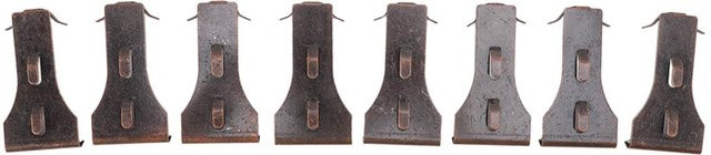 GoolRC Ziegelhaken-Clips aus Edelstahl, 8 Stück, Farbe: Braun, Passend für Standard-Ziegelgrößen 2 1/4 Zoll bis 2 3/8 Zoll - Bild 1