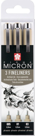 Sakura Pigma Micron Fineliner Set in Schwarz für Profis