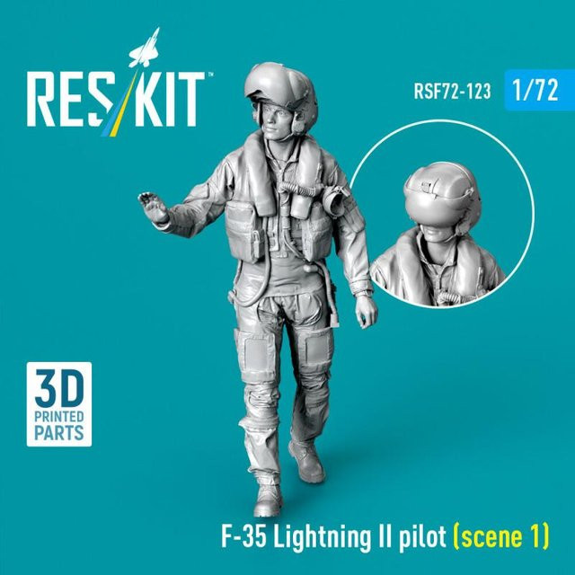 ResKit Models F-35 Lightning II - Pilot (scene 1), Einzelfigur, 1:72 - Bild 1
