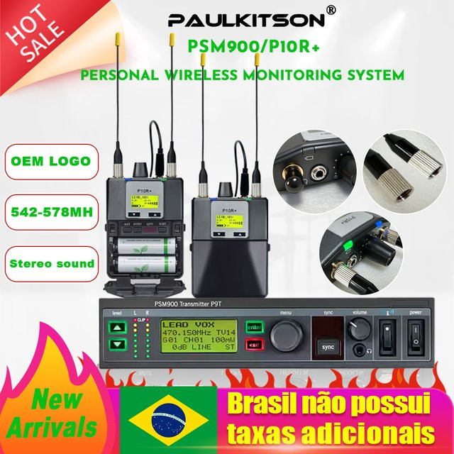 Shure PSM900 In-Ear-Überwachungssystem mit P9T Sender und P10R Empfänger in Schwarz, Stereo Wireless Monitoring System 542-578MHz - Bild 1