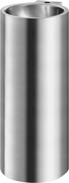 Delabie Waschtisch REDO-T auf Säule aus satiniertem Edelstahl mit mittigem Hahnloch Ø35 mm ohne Überlauf in Silber - Bild 1
