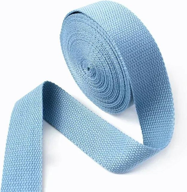 Meetee Gurtband aus Polyester und Baumwolle in Blau für Rucksäcke und Kleidung, Breite: 32 mm, Länge: 4 m - Bild 1
