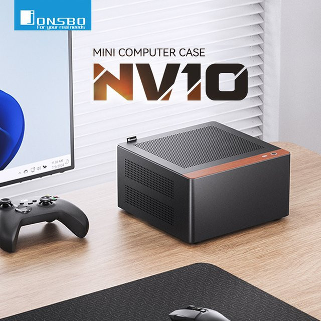 Jonsbo NV10 N10 Mini-ITX Desktop-Gehäuse aus Aluminiumlegierung in Schwarz mit 4,5 l Volumen - Bild 1
