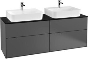 Villeroy & Boch Waschtischunterschrank Finion in Anthrazit glänzend mit internen Schubladen, B/T/H: 160 x 60,3 cm - Bild 1