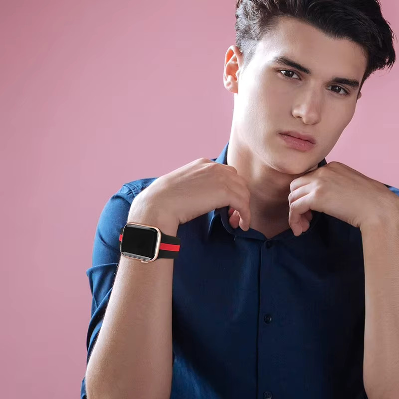 HUBANDE Uhrenarmband Silikon, Schwarz, Unisex - Bild 5