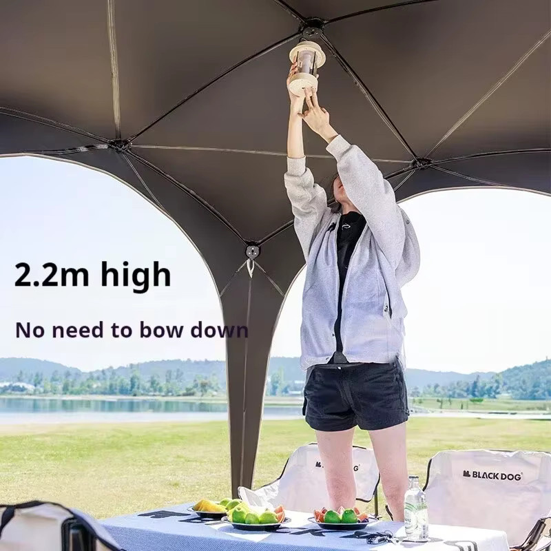 BLACKDOG Camping Zeltbeschichtung als automatische Kuppelüberdachung für Outdoor-Reisen, Schwarz - Bild 3