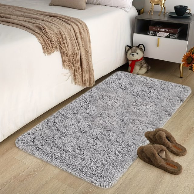 VIKAMA Wohnzimmer-Sofateppich Schwarz, Rutschfester und Weicher Teppich für Schlafzimmer und Eingangsbereich - Bild 1