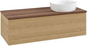 V&B Waschtischunterschrank Antao mit Frontstruktur und Beleuchtung in Honey Oak, B/T/H: 120 x 50 x 50 cm - Bild 1