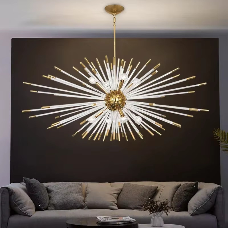 JIANKEXING Designer-Luxus-Kristall-LED-Pendelleuchte in Gold mit integrierter LED als kugelförmiger Kronleuchter für Kunst-Dekor-Beleuchtung - Bild 4