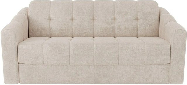 Vente-unique Schlafsofa Darielo Beige mit Stoffbezug und Schaumstofffüllung, Breite: 190 cm - Bild 1