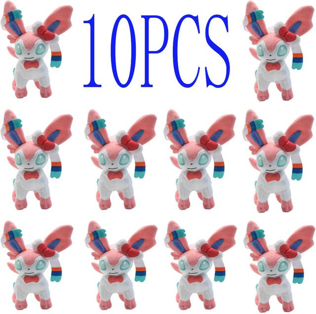 Bandai Pokémon Leafeon Vaporeon Glaceon Sylveon Espeon Umbreon, Plüschtiere - Bild 1