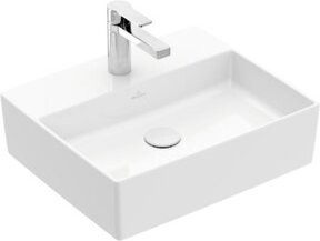 Villeroy & Boch Aufsatzwaschtisch Memento 2.0 aus Keramik, rechteckig, ohne Überlauf, weiß alpin, B: 50 cm, T: 42 cm - Bild 1