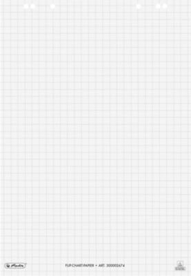 Herlitz Flipchartblock kariert weiß, 5 Stück mit jeweils 20 Blatt, B: 65 cm, H: 98 cm - Bild 1