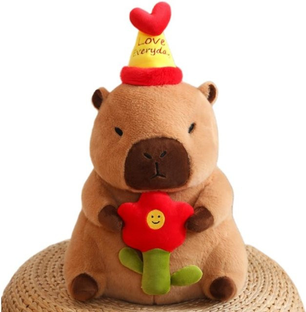 Binchi Fitness Kawaii Capybara Plüschtier Puppe Kissen, ab 14 Jahren - Bild 1