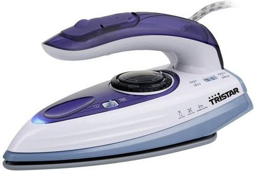 Tristar ST-8152 Dampfbügeleisen in Weiß und Blau mit 1000 W, faltbares Reisebügeleisen mit Keramik-Antihaftbeschichtung - Bild 1