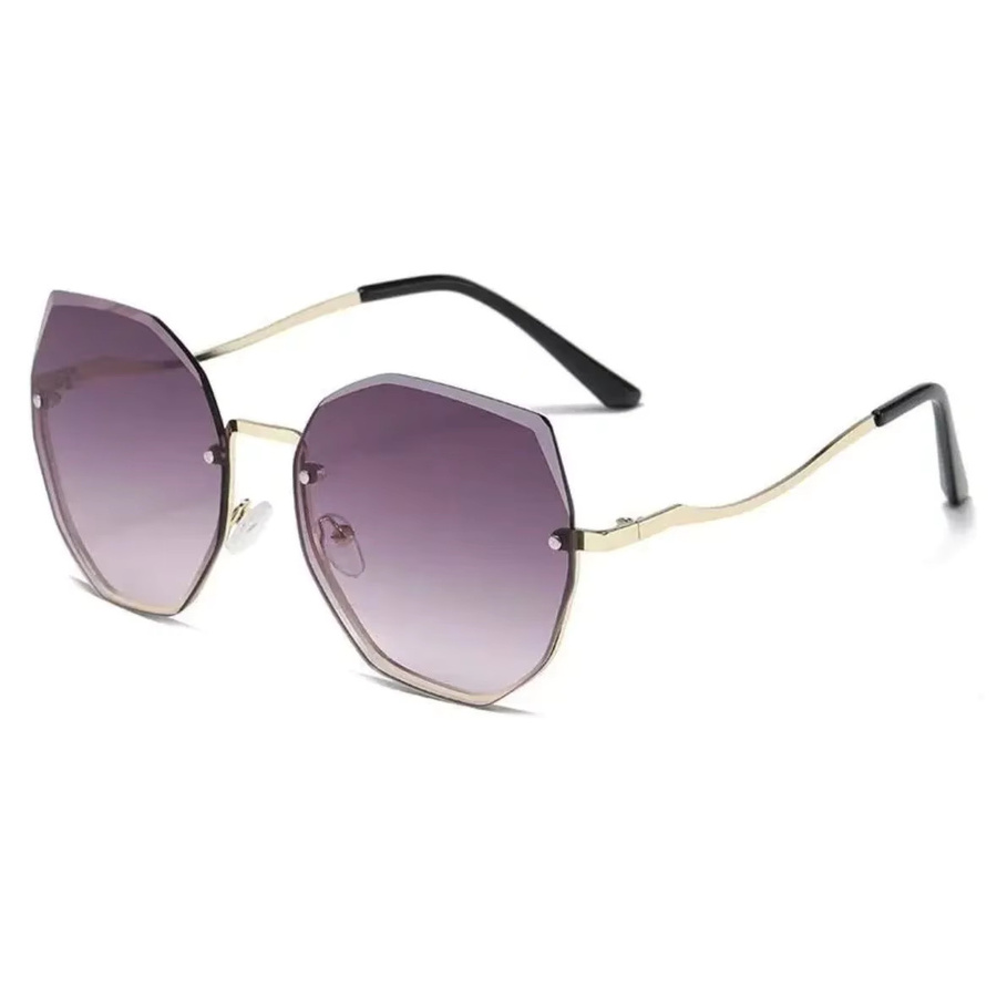 DIXSG DS-18023 Sonnenbrille, randlos, hexagonal, Metall - Bild 5