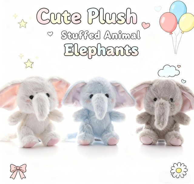 Linyi toy Mini Plüschelefant, Stofftier, Bunt / Mehrfarbig, nicht für Kinder unter 3 Jahren - Bild 1