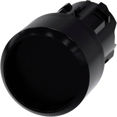 Siemens Drucktaster 3SU1000-0CB10-0AA0 mit rundem Frontring aus Kunststoff in Schwarz - Bild 1