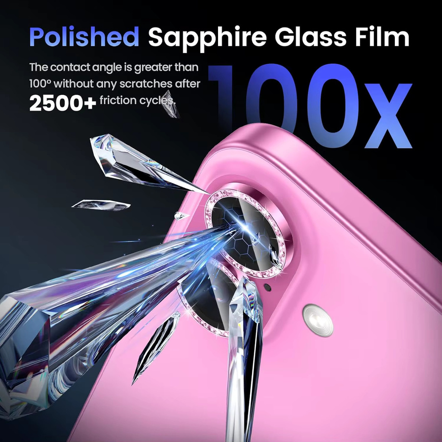 Kameraobjektivschutz für iPhone 16 und iPhone 16 Plus aus 9H gehärtetem Glas, transparent, HD klar - Bild 4