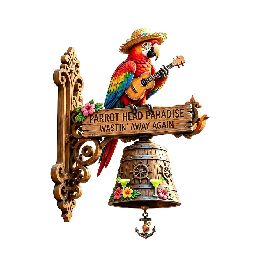 Xingben Eight Wandmontiertes Papageienglockenschild für den Außenbereich in Multicolour - Bild 4
