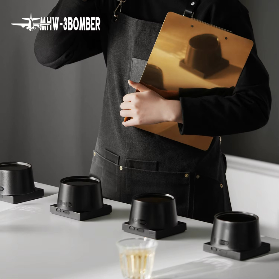 MHW-3BOMBER Kaffee-Verkostungsschale aus Polycarbonat in Schwarz mit 220ml für professionelle Barista-Evaluierungen - Bild 3