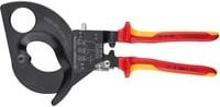 Knipex Ratschen-Kabelschneider 95 36 280 Schwarz VDE-geprüft für Alu- und Kupferkabel - Bild 2